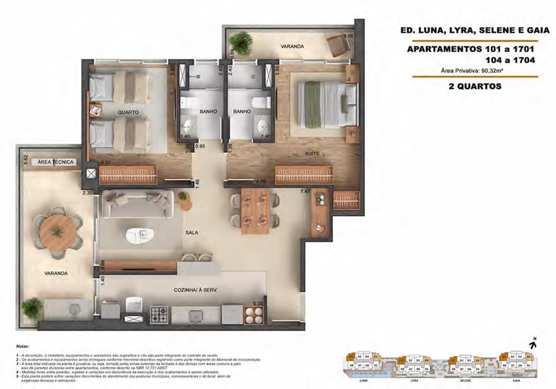 Apartamento, 2 quartos, 90 m² - Foto 10